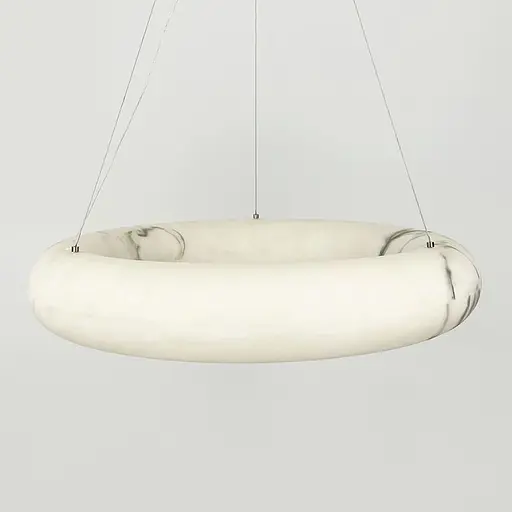 Підвісна кільцева люстра з ефектом мармуру Ø 60 см | Line F | Арт. MJ363-600 - фото 6