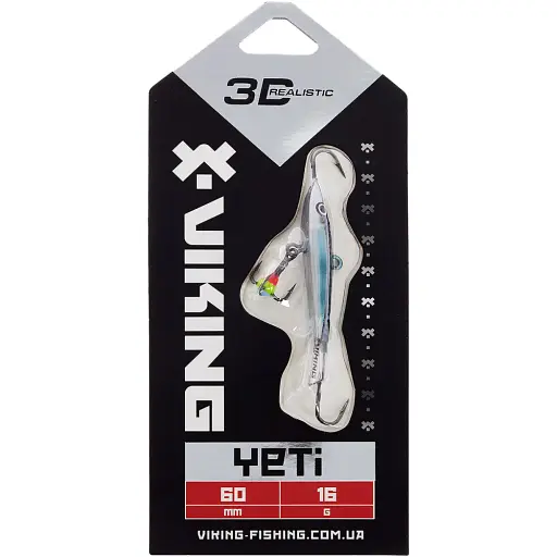 Балансир Viking Fishing Yeti Ice Jig 60mm 16.0g #14 Dark Mackerel - фото 2