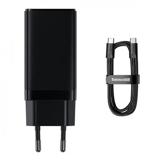 Мережевий зарядний пристрій Baseus GaN3 Pro Fast Charger 2C+U на 65 W (CCGP050101) - фото 5