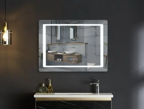 Зеркало Mixxus Style MR03-80x60 (часы, LED-подсветка, антизапотевание) (MI6005) - фото 3