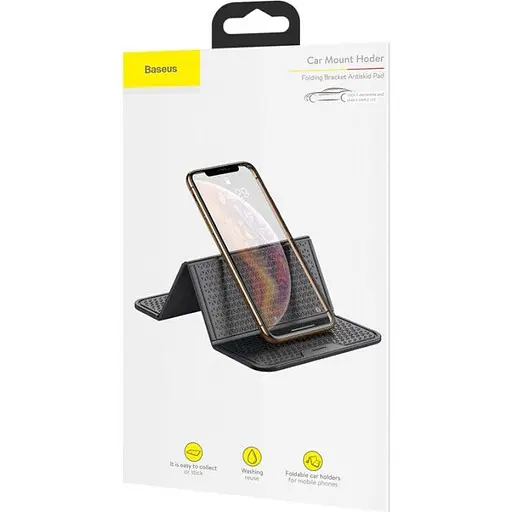 Автотримач Baseus Folding Bracket Antiskid Pad SUWNT-01 Black (67190) - фото 8