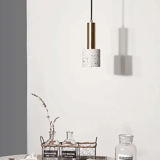 Підвіс MELODY із білим бетонним плафоном в стилі Ар-деко Line.F MJ 164/1 WT - фото 1