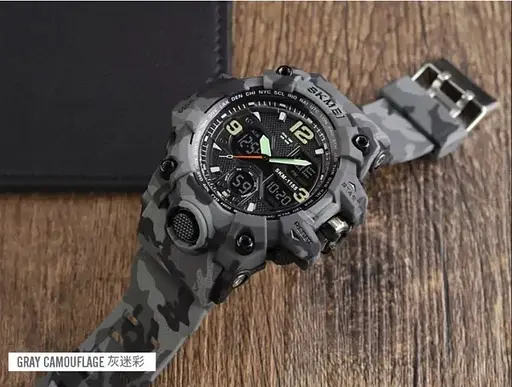 Чоловічий годинник Skmei Hamlet 1155 Сірий камуфляж - фото 4