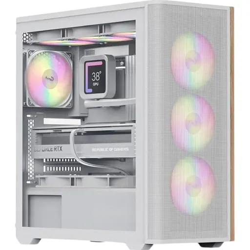 Корпус AeroCool D501A-G-WT-v2 White (ACCM-DS01043.21) [146670] - фото 2