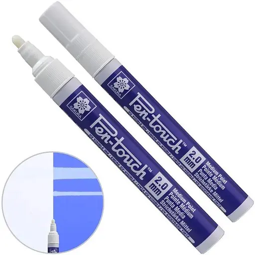 Маркер Pen-Touch Голубой ультрафиолетовый средний (MEDIUM) 2.0 мм Sakura - фото 1