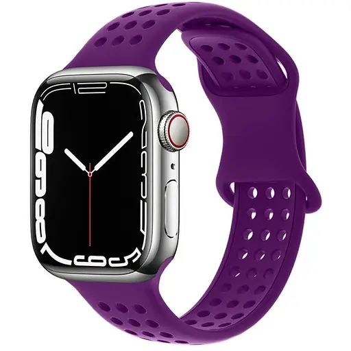 Ремешок силиконовый Hoco iWatch WA08 honeycomb 38/40/41 мм темно-фиолетовый - фото 1