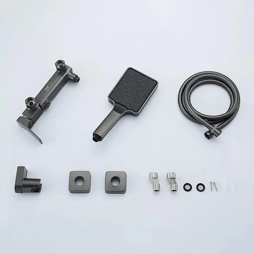 Змішувач для ванни поворотний вилив збройова сталь Frap F3284-9 Графітовий хром - фото 4