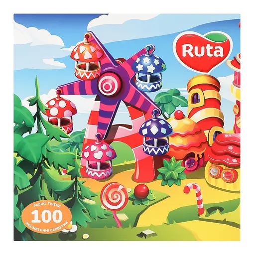 Салфетки косметические Ruta Kids 100 л 2 ш куб - фото 4