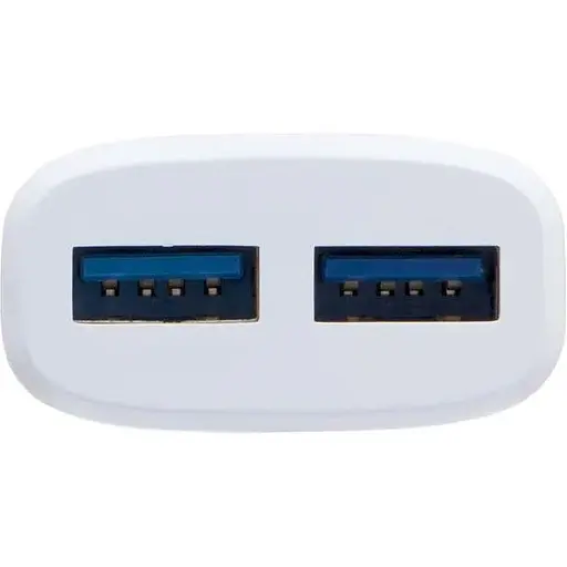Мережеве заряджання Inkax CD-11 2.1A 2 USB адаптер Білий - фото 2