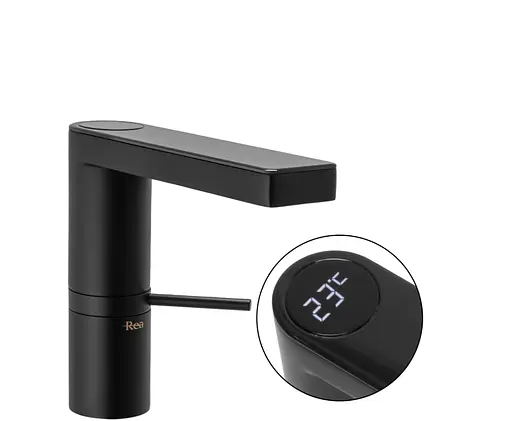 Смеситель для умывальника Rea Amar Lcd низкий black REA-B2065 Черный матовый - фото 3