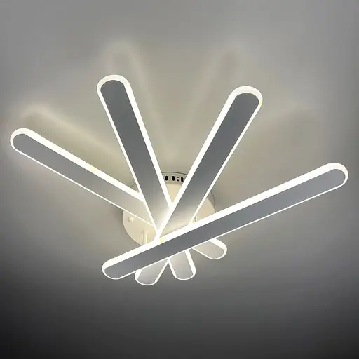 Настінно-стельовий LED світильник в білому корпусі 50х60х14 см | Line F | Арт. 6202-4 WT - фото 5