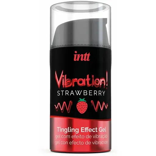 Жидкий вибратор Intt Vibration Strawberry 15 мл с эффектом вибрации до 30 минут