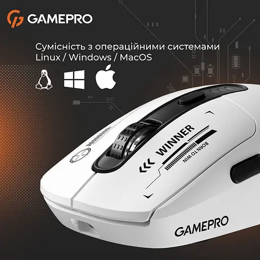 Миша GamePro Genesis Winner Wireless White (GM079W) [140366] - фото 12