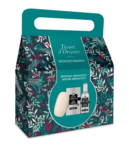 Подарунковий набір Tesori d'Oriente Білий Мускус тв 100 мл тверде мило 125 г