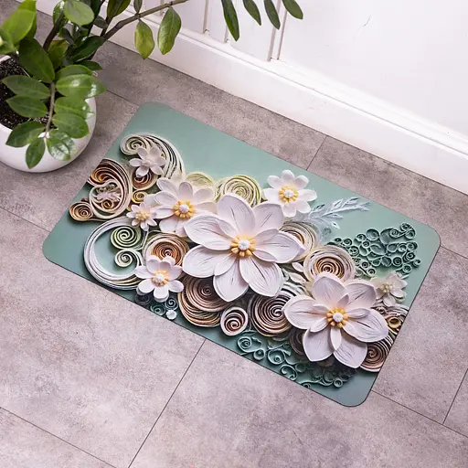 Антискользящий 3D-коврик для ванной комнаты из мягкого диатомита 38×58 (см) Yiwu HP-42-62 - фото 3