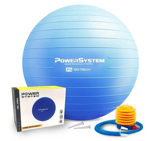 М'яч для фітнесу (фітбол) Power System PS-4013 Ø75 cm PRO Gymball Blue (PS-4013_75cm_Blue) - фото 1