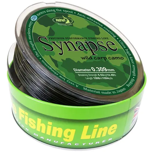 Леска Katran Synapse Wild Carp Ca мo 1000 м (dark ca мo) 0.309 мм 14.4 lb - фото 2