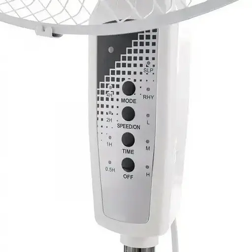 Напольный вентилятор Wimpex WX-1604R с пультом 100Вт 43см с регулировкой высоты Белый/Черный - фото 3