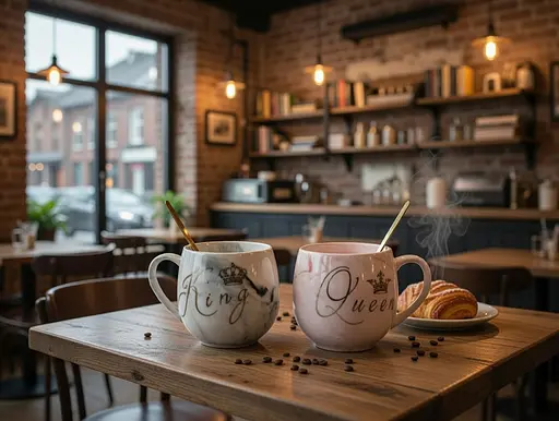 Набір чашок з ложками порцелянових у подарунковій упаковці 350 мл 2 шт (206) - фото 5