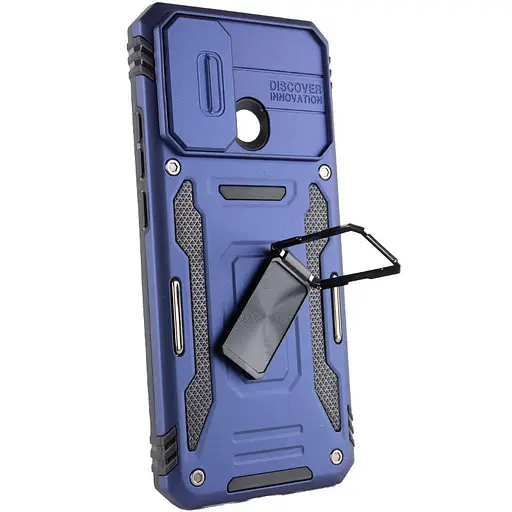 Чохол ударостійкий Epik Camshield Army Ring для Xiaomi Redmi 9C/10A Синій/Navy - фото 3