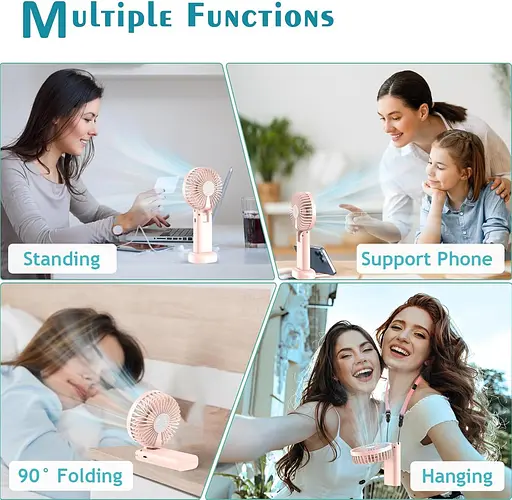 Портативный вентилятои Timiyou 3 скорости встроенный аккумулятор - фото 2