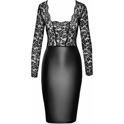 Сукня Noir Handmade F295 Euphoria lace and wetlook midi dress - S