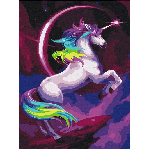 Картина по номерам Сказочный радужный единорог Brushme 30х40 см разноцветная 000277097