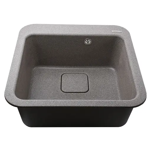 Гранітна мийка Globus Lux Barbora мокко 510x510 мм, Сірий - фото 6