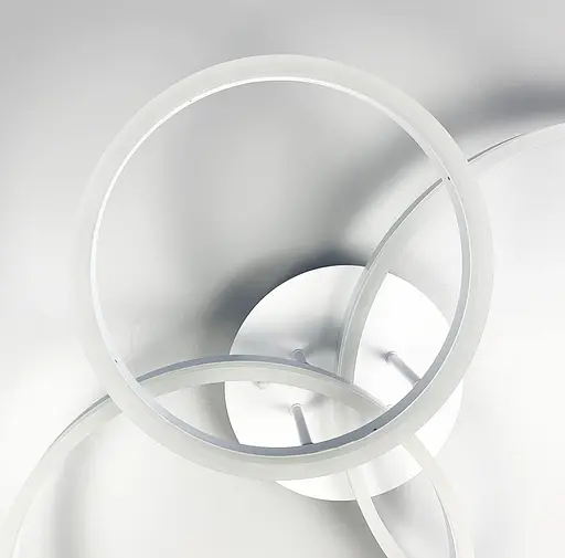 Потолочная LED люстра в белом на 3 кольца Line.F A 8008/3 WH - фото 6