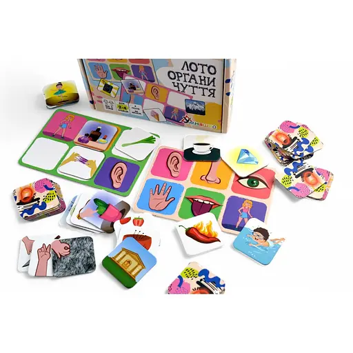 Детское лото "Органы чувств" 2279-UM 4 поля, 48 фишек - фото 4