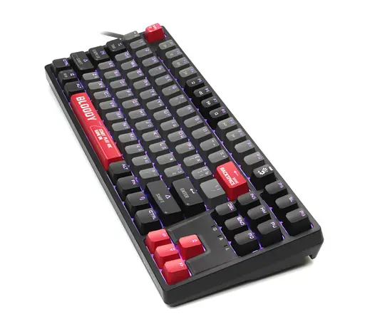 Клавіатура ігрова механічна A4Tech S-87 Bloody Black, BLMS Red Plus Switch, Eng/Rus/Укр - фото 4