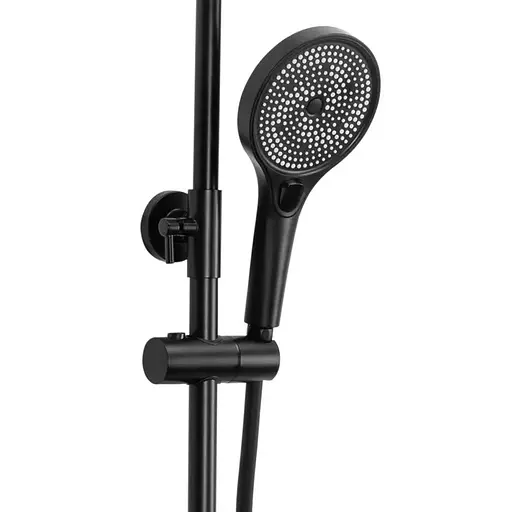 Душова система Rea Rebel black з виливом REA-P2416, Чорний матовий - фото 5