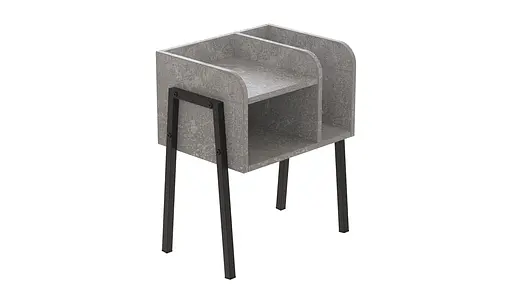 Тумба модульна Ferrum-decor Амелі 540x450x320 метал Чорний ДСП Бетон 16 мм (FRD-103010)