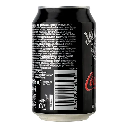 Уцінка. Напій слабоалкогольний Jack Daniel's Tennessee Whiskey & Coca-Cola 5% 0.33 л (878964) - фото 5