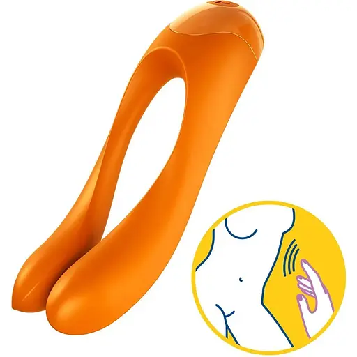 Вібратор на палець Satisfyer Candy Cane Помаранчевий - фото 6