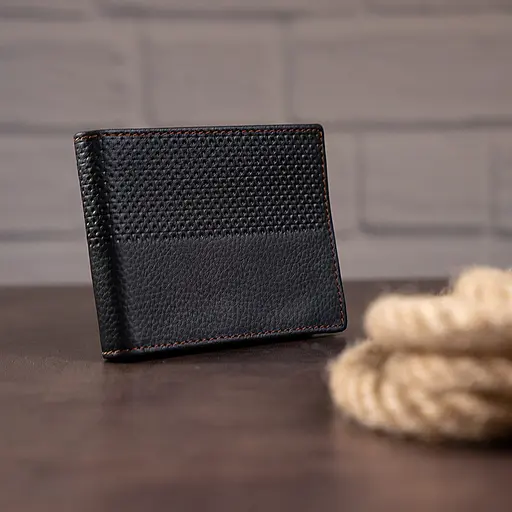 Мужской кожаный кошелек Vintage 9.5х11 см acs0015348 - фото 5