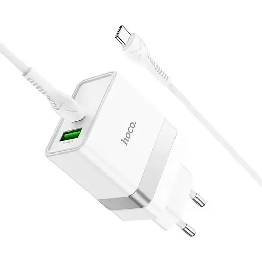 Блок живлення Hoco Extension speed charger set N21 30 W і кабель Type-C to Type-C - фото 1