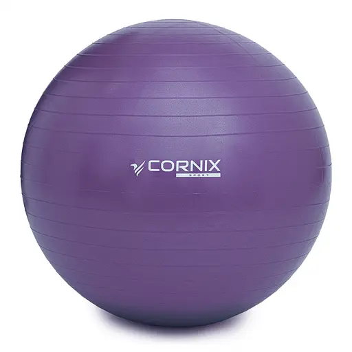 М'яч для фітнесу (фітбол) Cornix 65 см Anti-Burst XR-0022 Violet - фото 2