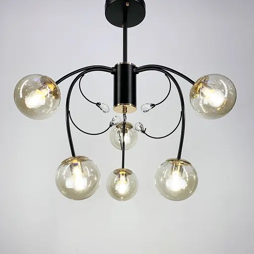 Люстра на 6 или 10 плафонов в двух цветах Line.F Количество ламп 10 - фото 3