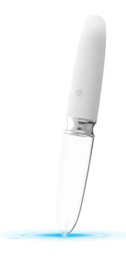 Вібратор Liaison Straight LED 17.7 см білий - фото 2