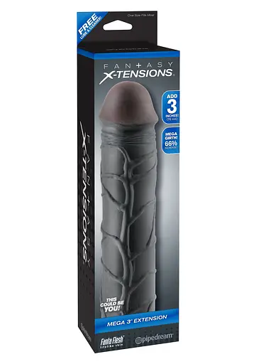 Насадка на пенис Pipedream Fantasy Mega Extension 22.9 см черный - фото 5