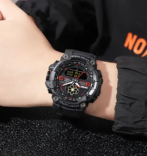 Чоловічий армійський наручний годинник Skmei 1818 Червоний - фото 6