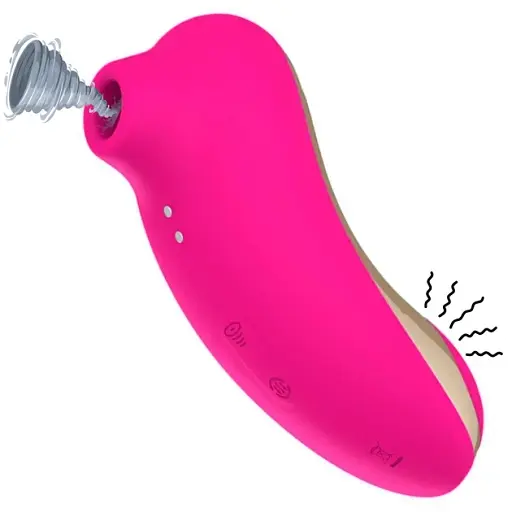 Вакуумний стимулятор клітора I’MCUM 2 в 1 Sensual Wave 8 режимів всмоктування та пульсуючою головкою Рожевий (IM-KXY217)