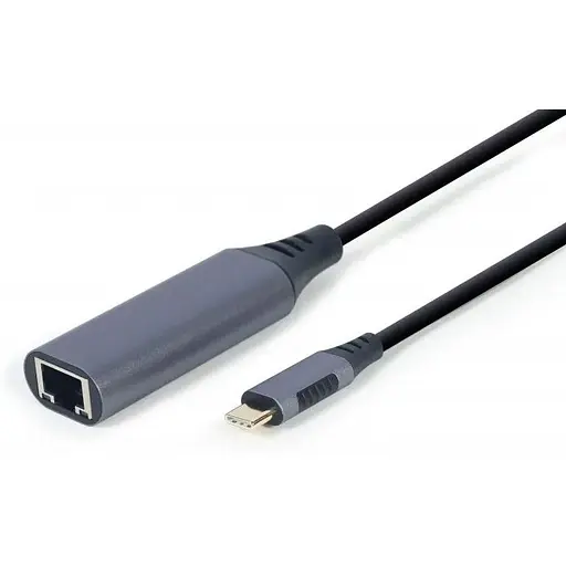 Мережевий адаптер Cablexpert USB Type C - Ethernet Black, 1000 Мбит/с, 15 см (A-USB3C-LAN-01) - фото 2