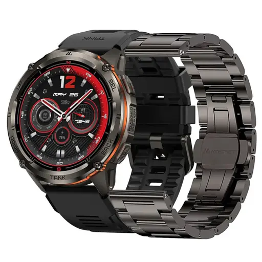 Умные тактические смарт-часы Kospet Tank T3 Ultra 2 модуль GPS Special Edition Два ремешка Black (18651)