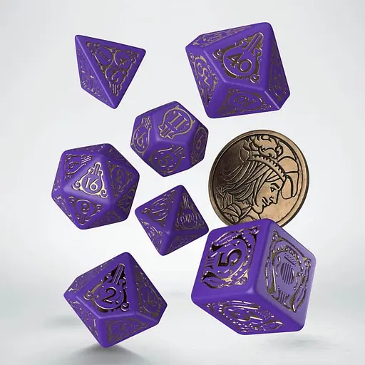 Набір кубиків The Witcher Dice Set. Dandelion - Viscount de Lettenhove , 7 шт. (SWDA01) - фото 2