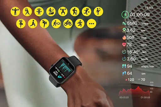 Розумні смарт-годинник Colmi P71 фітнес браслет Gold (17836) - фото 7