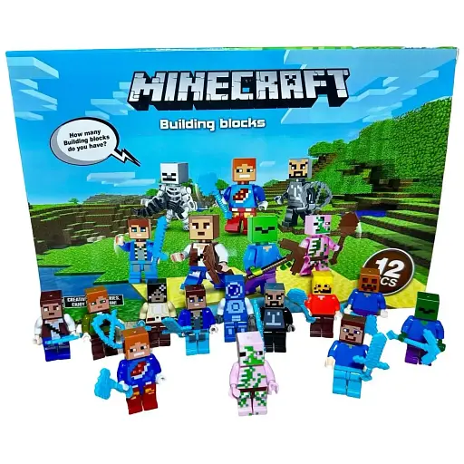 Набор игровых фигурок Minecraft с оружием 12 шт. (0302E) - фото 5