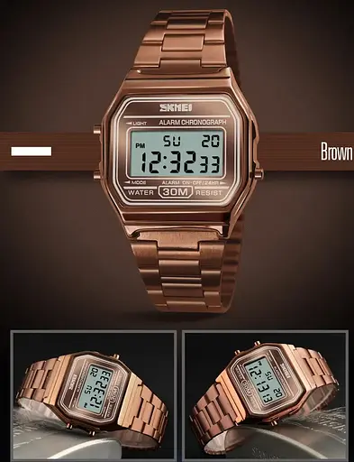 Наручний чоловічий годинник Skmei 1123 Коричневий - фото 5