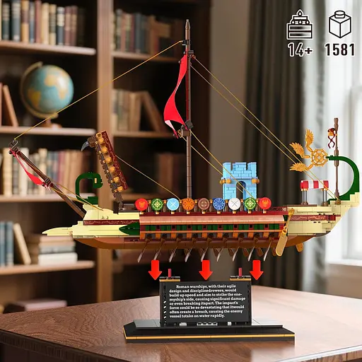 Конструктор корабель MOULD KING римська галера  Roman Imperium Warship 1466 деталей - фото 7